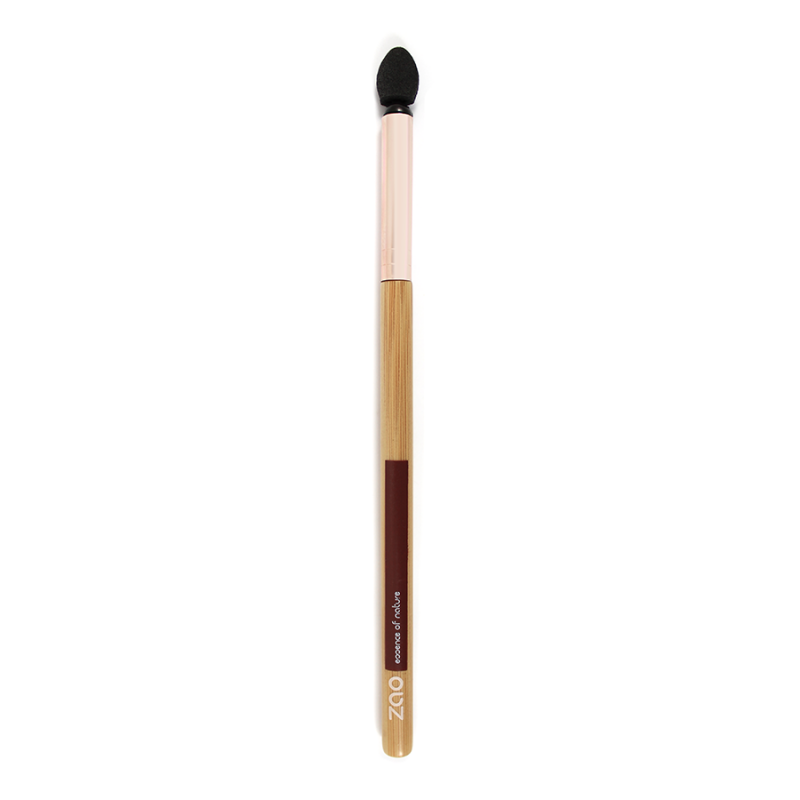 Pinceau maquillage – Estompe + 4 recharges – fard à paupières – 707 – manche bambou – applicateur mousse – vegan – ZAO