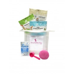 La trousse des fées corps : Grains exfoliants + Masque buste + Boue d'enveloppement + Eponge konjac – bio – SECRETS DES FÉES