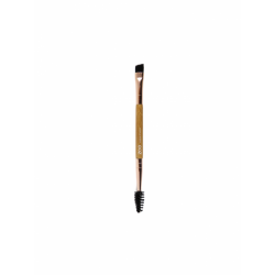 Pinceau maquillage – sourcils duo – 712 – manche bambou – poils synthétiques – vegan – ZAO