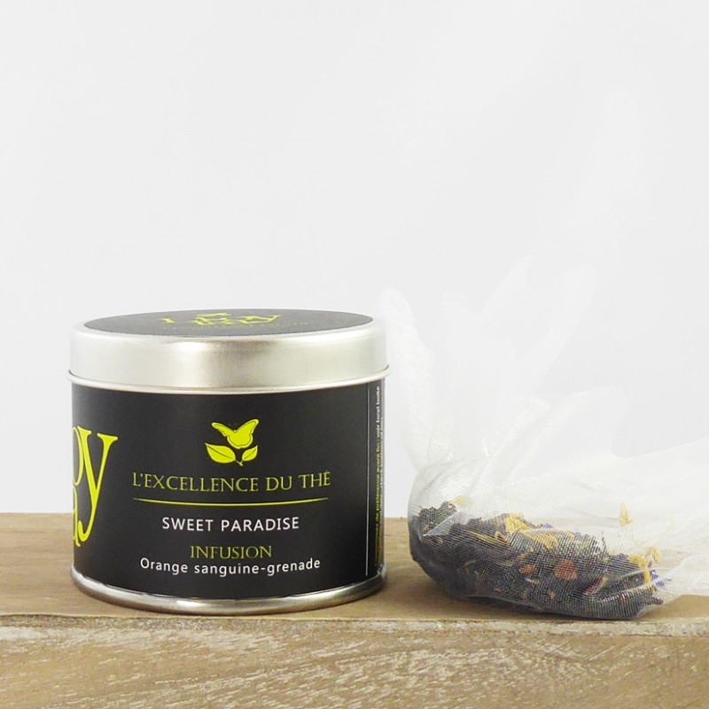 Sweet paradise – Infusion – orange sanguine, grenade – boîte métal – 40g – bio – LIOY TEA Sweet paradise – Infusion – orange sanguine, grenade – boîte métal – 40g – bio – LIOY TEA