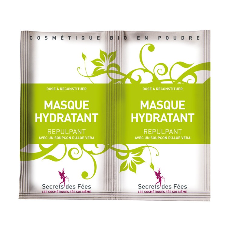 Masque hydratant – repulpant – aloe vera – 2 doses – bio, slow cosmétique – SECRETS DES FÉES