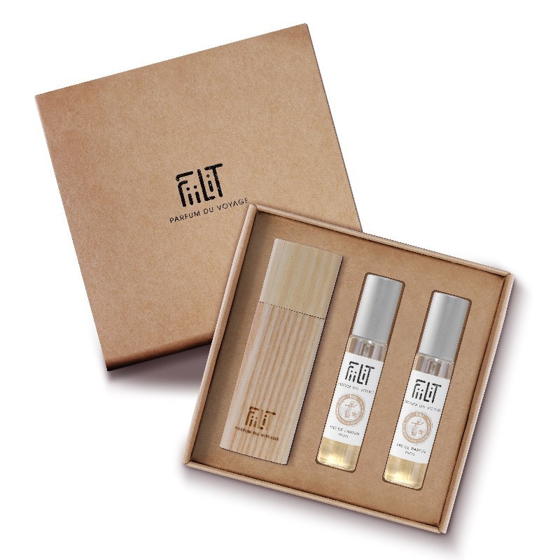 Eau de parfum mixte – Coffret : 3 recharges BALI + écrin bois NATUREL – 3x10ml – naturel, vegan, slow cosmétique – FIILIT Eau de parfum mixte – Coffret : 3 recharges BALI + écrin bois NATUREL – 3x10ml – naturel, vegan, slow cosmétique – FIILIT