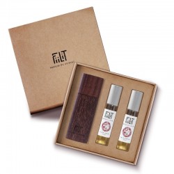 CUBA – eau de parfum mixte – coffret : 3 recharges + écrin bois tobacco – 3x10ml – naturel, vegan, slow cosmétique – FIILIT