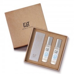 Eau de parfum mixte – Coffret : 3 recharges CYCLADES + écrin bois COQUILLAGE – 3x10ml – naturel, vegan, slow cosmétique – FIILIT