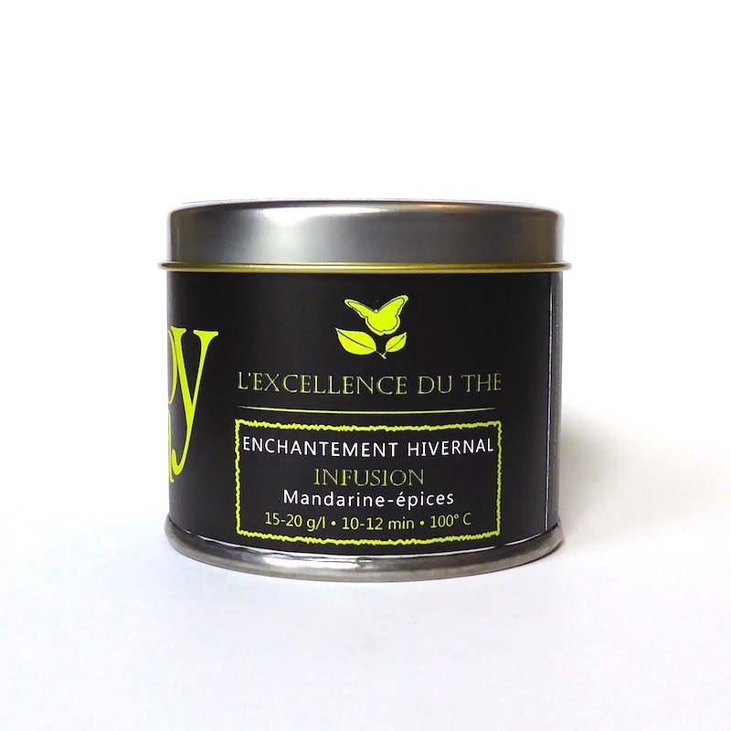 Enchantement hivernal – Infusion – mandarine, épices – boîte métal – 40g – bio – LIOY TEA Enchantement hivernal – Infusion – mandarine, épices – boîte métal – 40g – bio – LIOY TEA