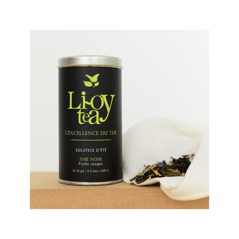 Solstice d'été – Thé noir – Fruits rouges – boîte métal – 100g – bio – LIOY TEA Solstice d'été – Thé noir – Fruits rouges – boîte métal – 100g – bio – LIOY TEA