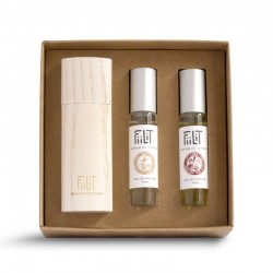 Eau de parfum mixte – Coffret BALI + CUBA + CYCLADES + écrin bois COQUILLAGE – 3x10ml – naturel, vegan, slow cosmétique – FIILIT