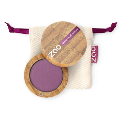 Fard à paupières mat – 215 VIOLET POURPRE – boîtier bambou rechargeable – 3g – bio, vegan – ZAO