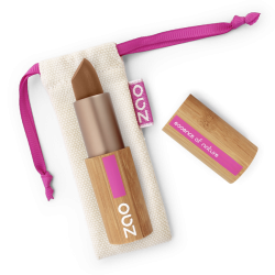 Rouge à lèvres nacré – 405 BRUN DORÉ – boîtier bambou rechargeable – 3,5g – bio, vegan – ZAO