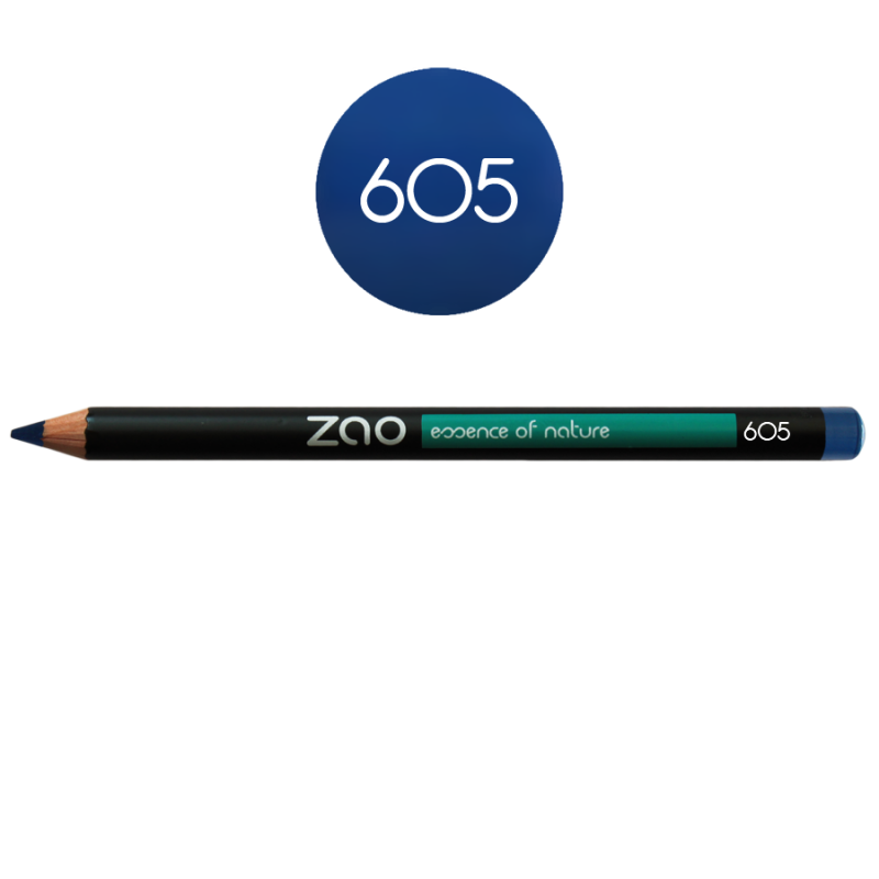 Crayon – yeux, lèvres, sourcils – 605 BLEU NUIT – 1,14g – naturel, vegan – ZAO