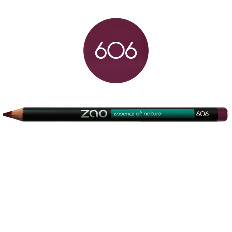 Crayon – yeux, lèvres, sourcils – 606 PRUNE – 1,14g – naturel, vegan – ZAO