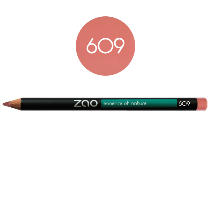 Crayon – yeux, lèvres, sourcils – 609 VIEUX ROSE – 1,14g – naturel, vegan – ZAO