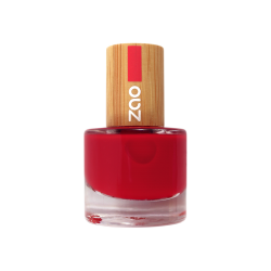 Vernis à ongles – 650 ROUGE CARMIN – 8ml – 8 free vegan – ZAO
