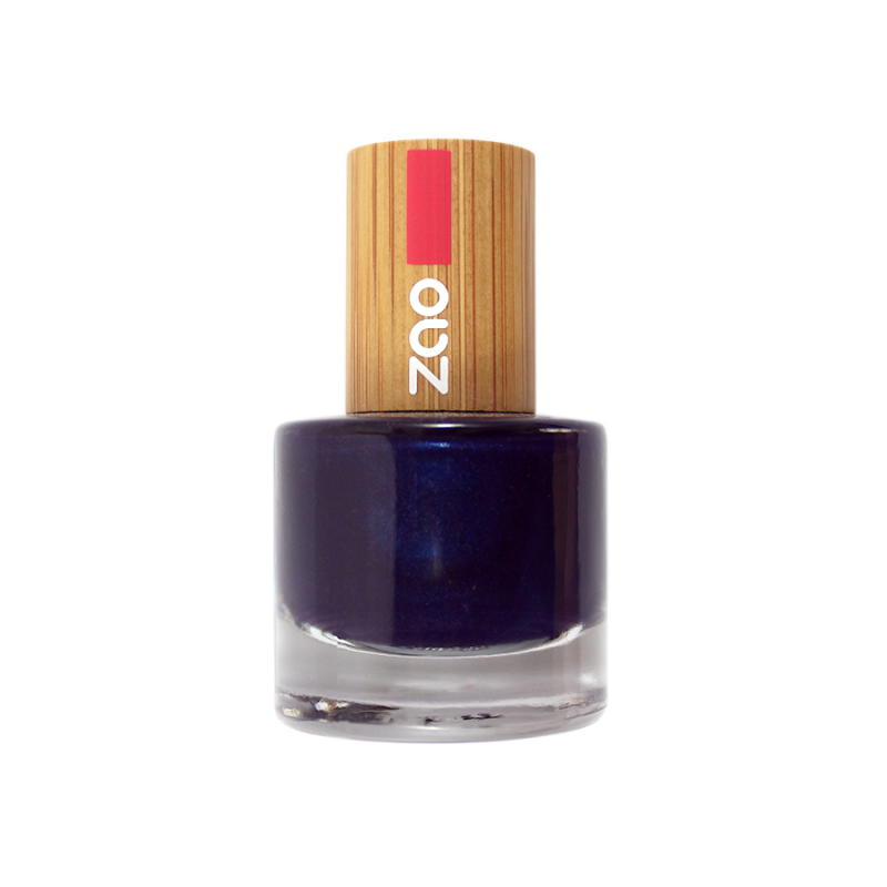 Vernis à ongles – 653 BLEU NUIT – 8ml – 8 free vegan – ZAO