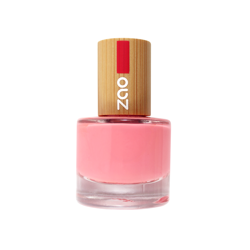 Vernis à ongles – 654 ROSE BONBON – 8ml – 8 free vegan – ZAO