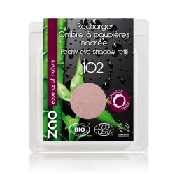 Recharge – Fard à paupières nacré – 102 BEIGE ROSE – 3g – bio vegan – ZAO